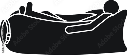 air mattress icon, vector illustration