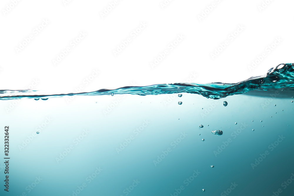 Beautiful water waves Splashed water wave in clean green water Beautiful water waves Splashed water wave in clean green water