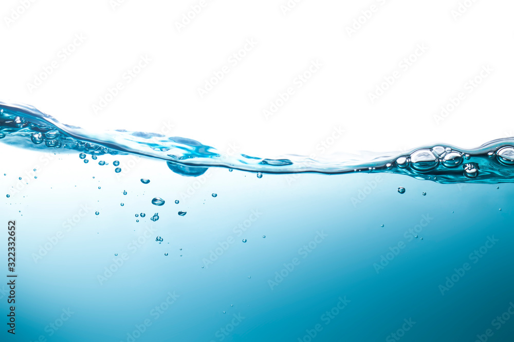 Beautiful water waves Splashed water wave in clean blue water Beautiful water waves Splashed water wave in clean blue water