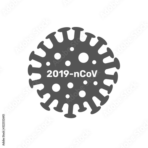 Coronavirus cell, 2019-nCoV. China pathogen respiratory coronavirus 2019-nCoV in a world, Dangerous chinese nCoV coronavirus, SARS pandemic risk alert. EPS 10