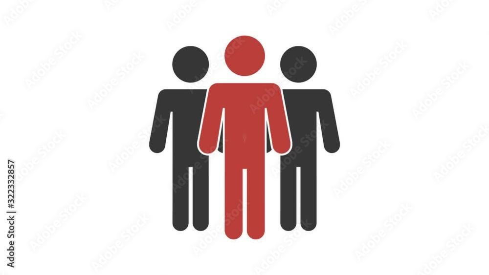 Group of people in pictogram shape. People Group of people in pictogram shape. People