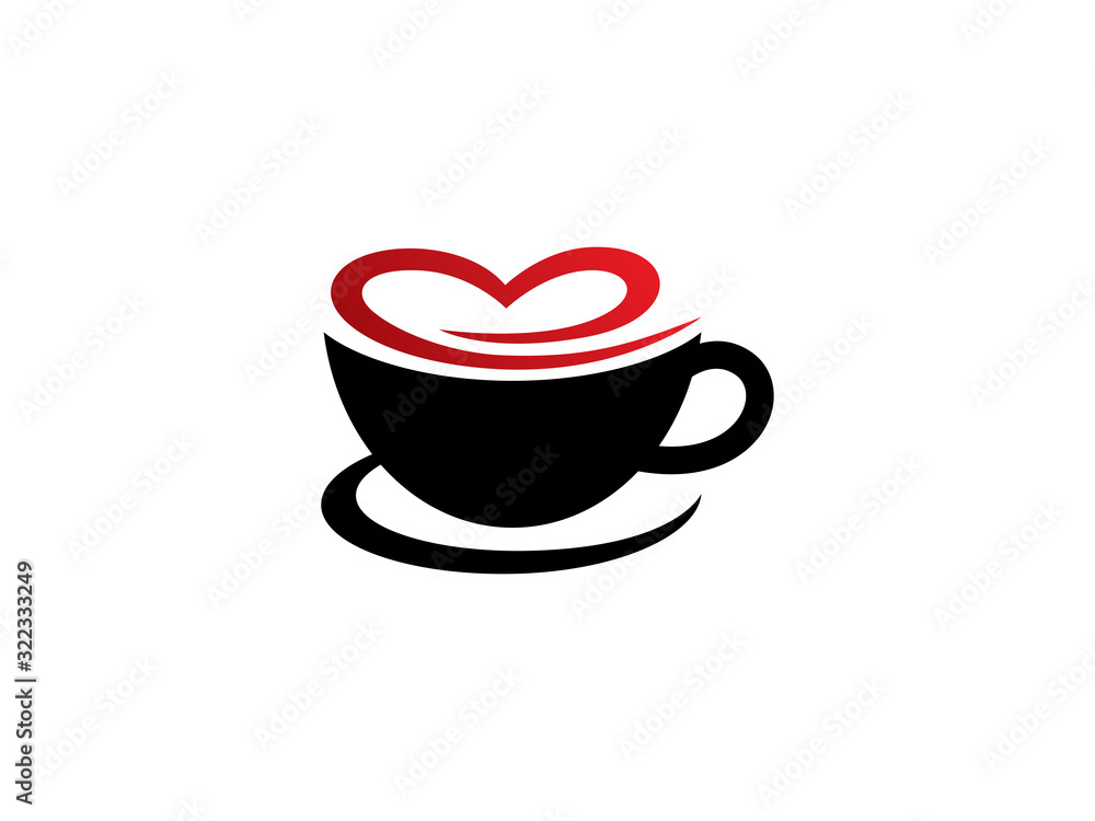 Love coffee logo template design, icon, symbol Love coffee logo template design, icon, symbol