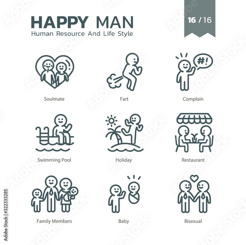 Happy Man - Human Resource And Lifestyle 16/16 © BomSymbols.
