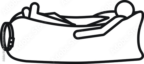 air mattress icon, vector illustration
