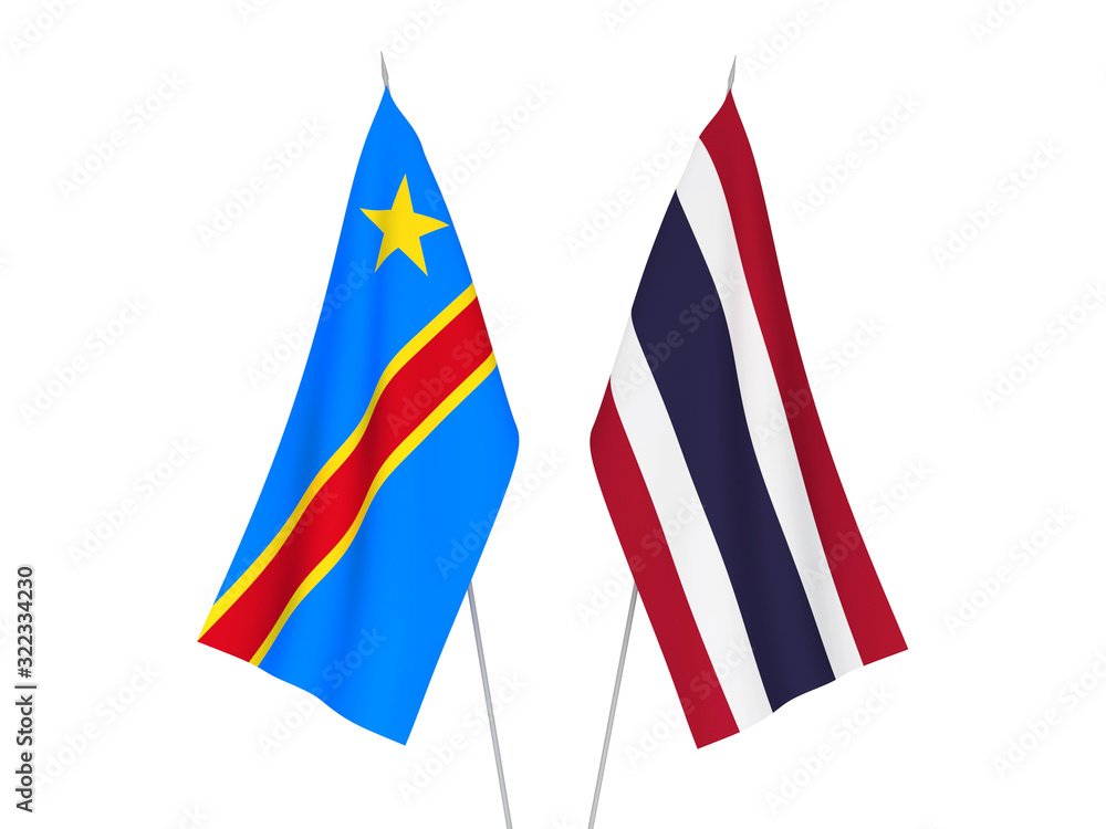 Thailand and Democratic Republic of the Congo flags