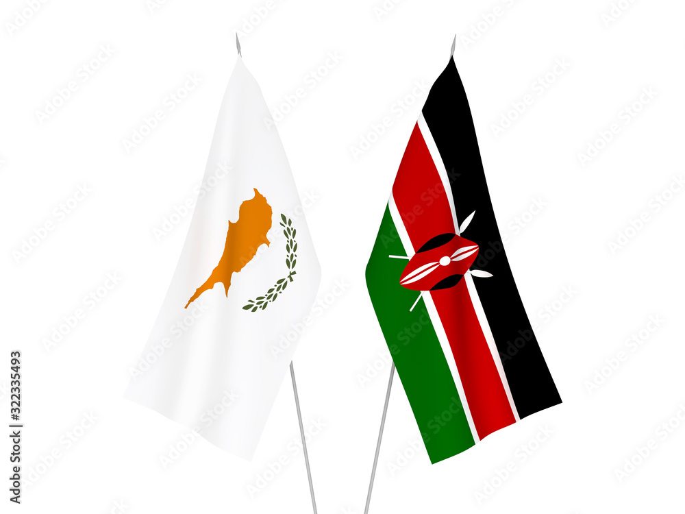 Kenya and Cyprus flags Kenya and Cyprus flags
