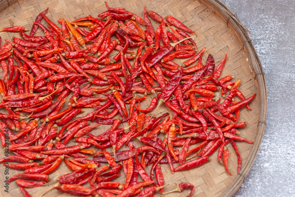 Red hot chilli peppers pattern texture background, Close up Red hot chilli peppers pattern texture background, Close up