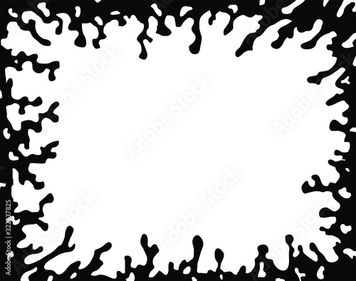 Splatter Ink Frame Abstract
