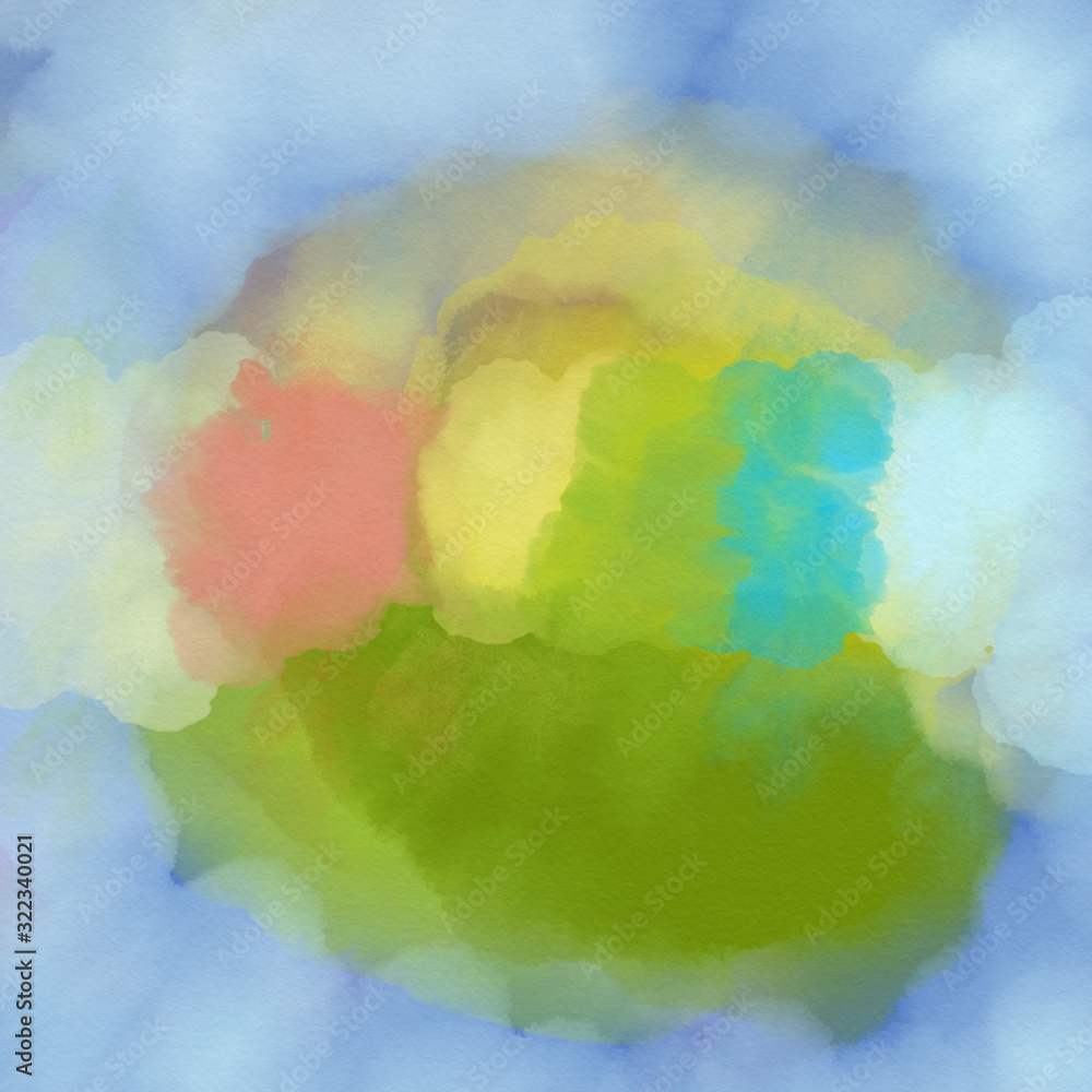 background painted with colorful watercolor paints blots and spots and blur