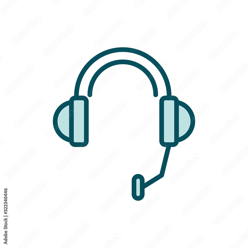 headset microphone sound social media line and fill headset microphone sound social media line and fill