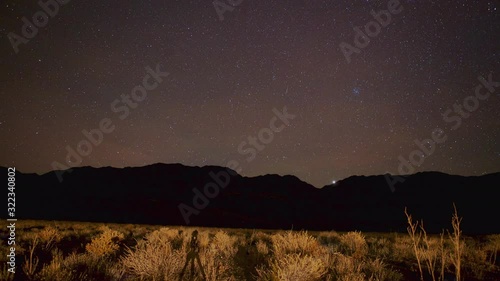 Moon rising time lapse over camp spot