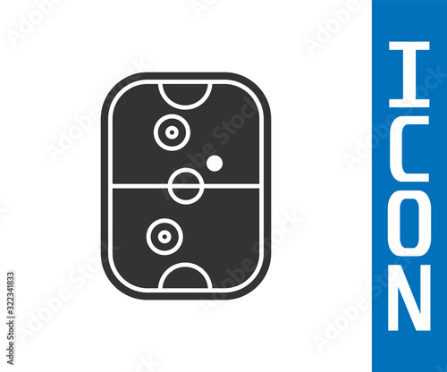 Grey Air hockey table icon isolated on white background. Vector Illustration