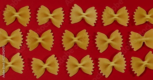 Stop motion pasta food background healthy eating concept.