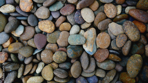 smooth pebble beach stone background