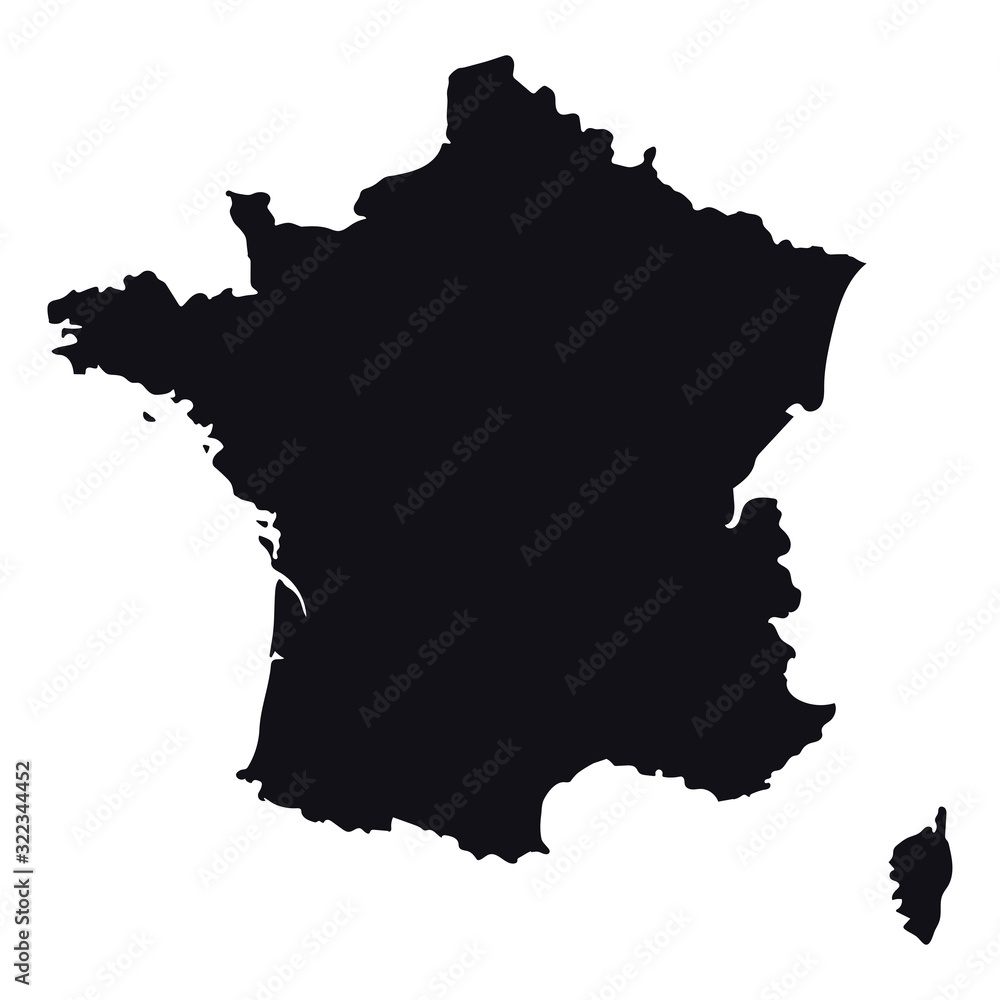 High detailed vector map - France