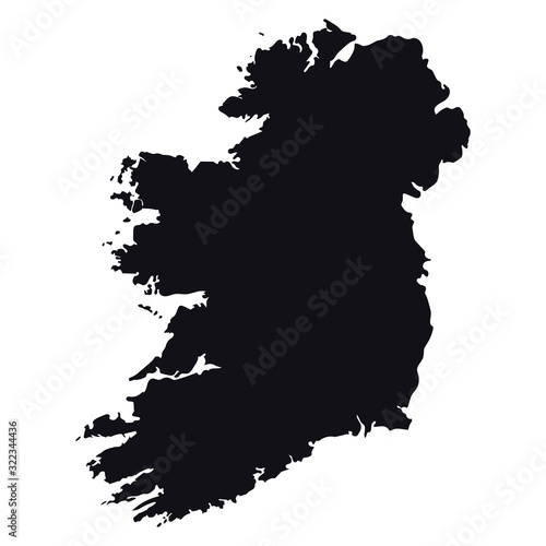 High detailed vector map - Ireland