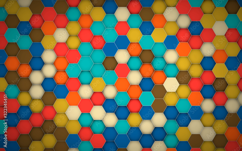 Abstract colorful background hexagon texture Abstract colorful background hexagon texture