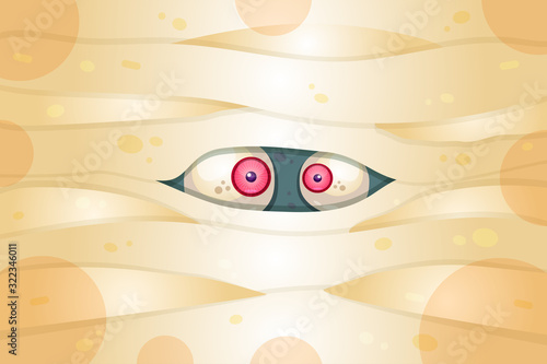 Spooky eyes flat vector illustration