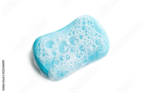 soap with foam isolated photo