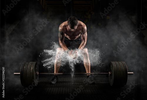 Man clapping hands and preparing for workout