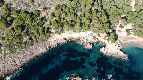 Ibiza beach. Cala Olivera beach, Ibzia. Spain. photo