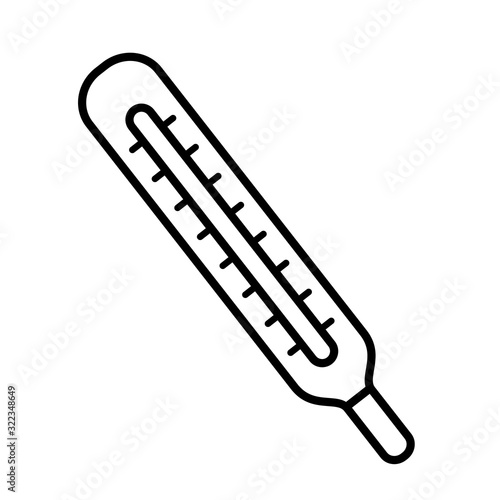 Medical thermometer vector icon