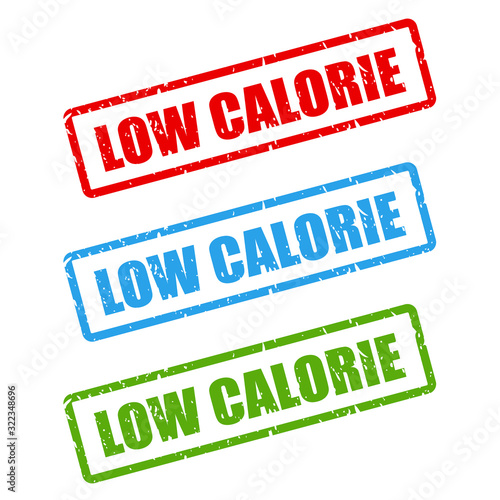 Low calorie vector stamps set