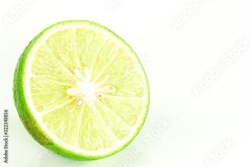 Fresh lime on white background isolated image