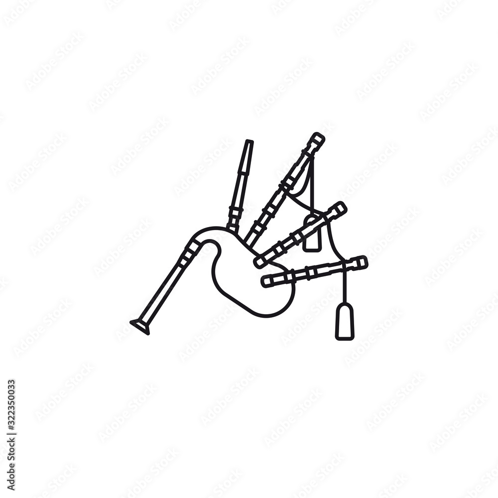 Bagpipe vector icon Bagpipe vector icon