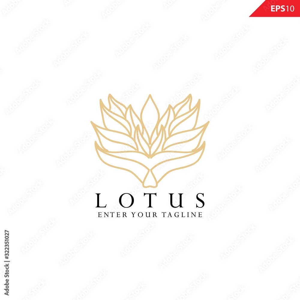 Luxury Monogram Lotus Flower Logo Template Design Inspiration Luxury Monogram Lotus Flower Logo Template Design Inspiration