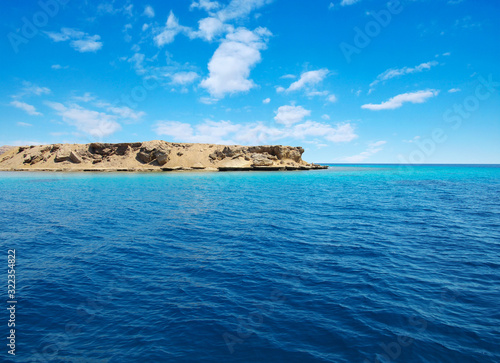  blue sea and rocks.