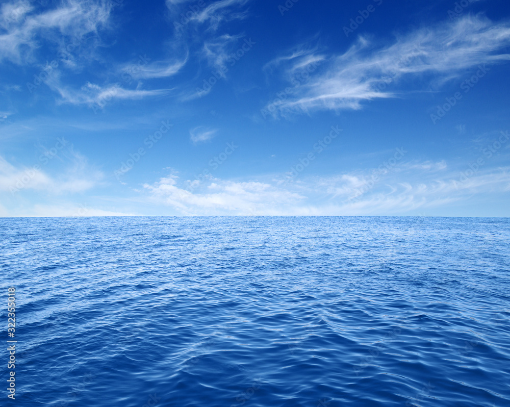 Blue sea with waves Blue sea with waves