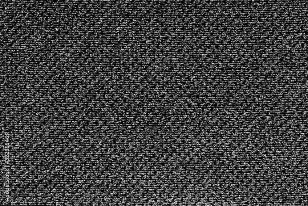 black texture textile for background, macro photo
