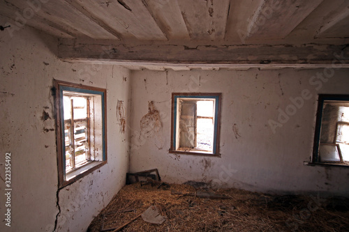 Old abandoned house. Inside view. Ukraine  Cherkasy.