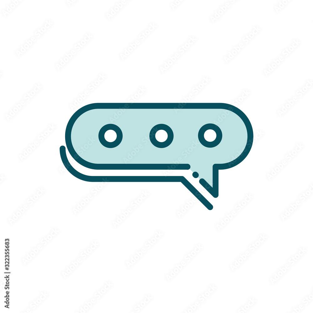message chat speech bubble social media line and fill message chat speech bubble social media line and fill