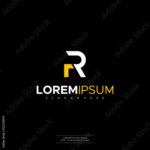 Initial Letter PR RP P R Concept for Business Company