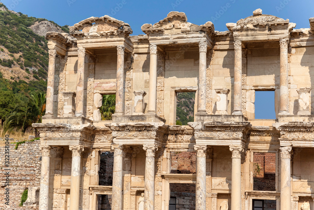 Library of Celsus in the ancient city of Ephesus, Turkey