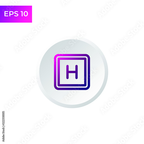 Helipad icon template color editable. Point of heliport symbol logo vector sign isolated on white background illustration for graphic and web design.