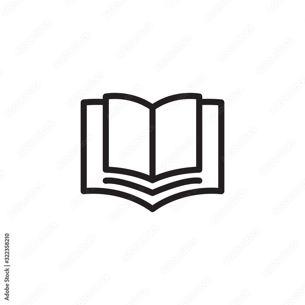 Open book icon vector design template Open book icon vector design template
