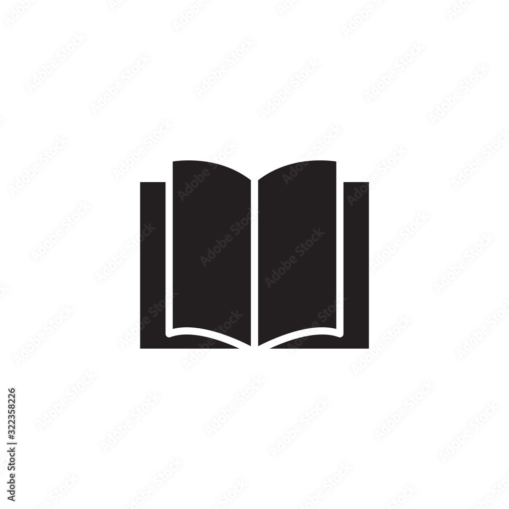 Open book icon vector design template Open book icon vector design template