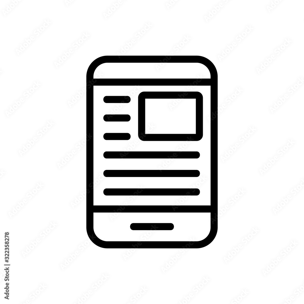 newspaper icon vector. Thin line sign. Isolated contour symbol illustration newspaper icon vector. Thin line sign. Isolated contour symbol illustration