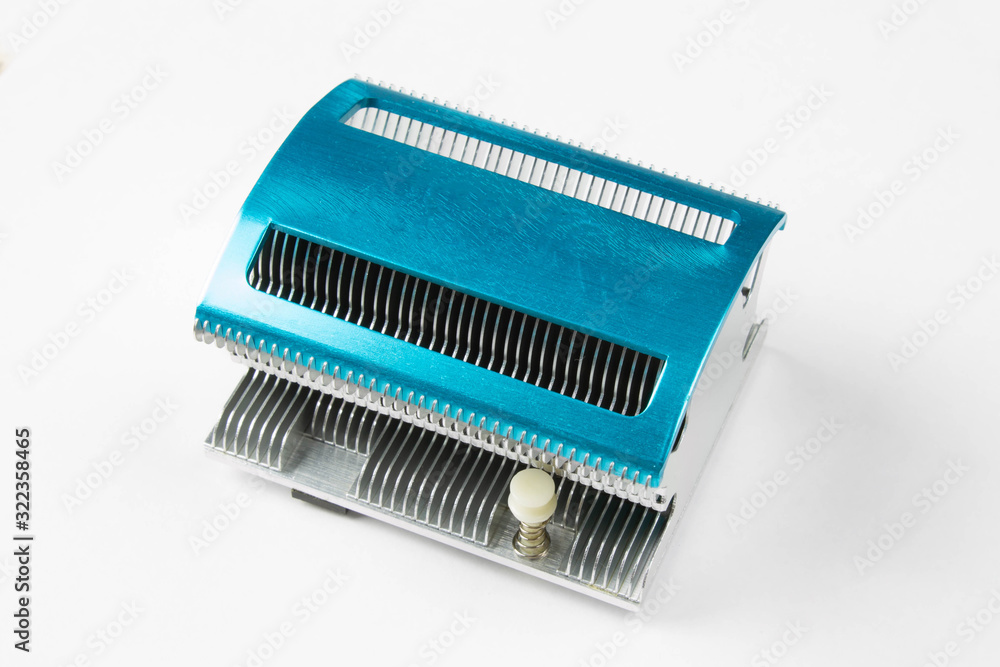 Motherboard radiator on white background Motherboard radiator on white background
