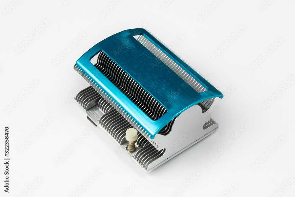 Motherboard radiator on white background Motherboard radiator on white background