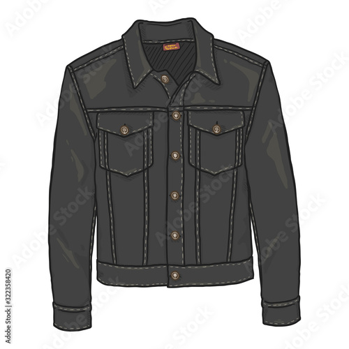 Vector Cartoon Classic Denim Jacket