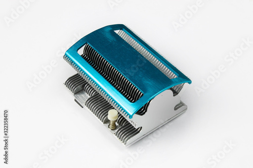 Motherboard radiator on white background