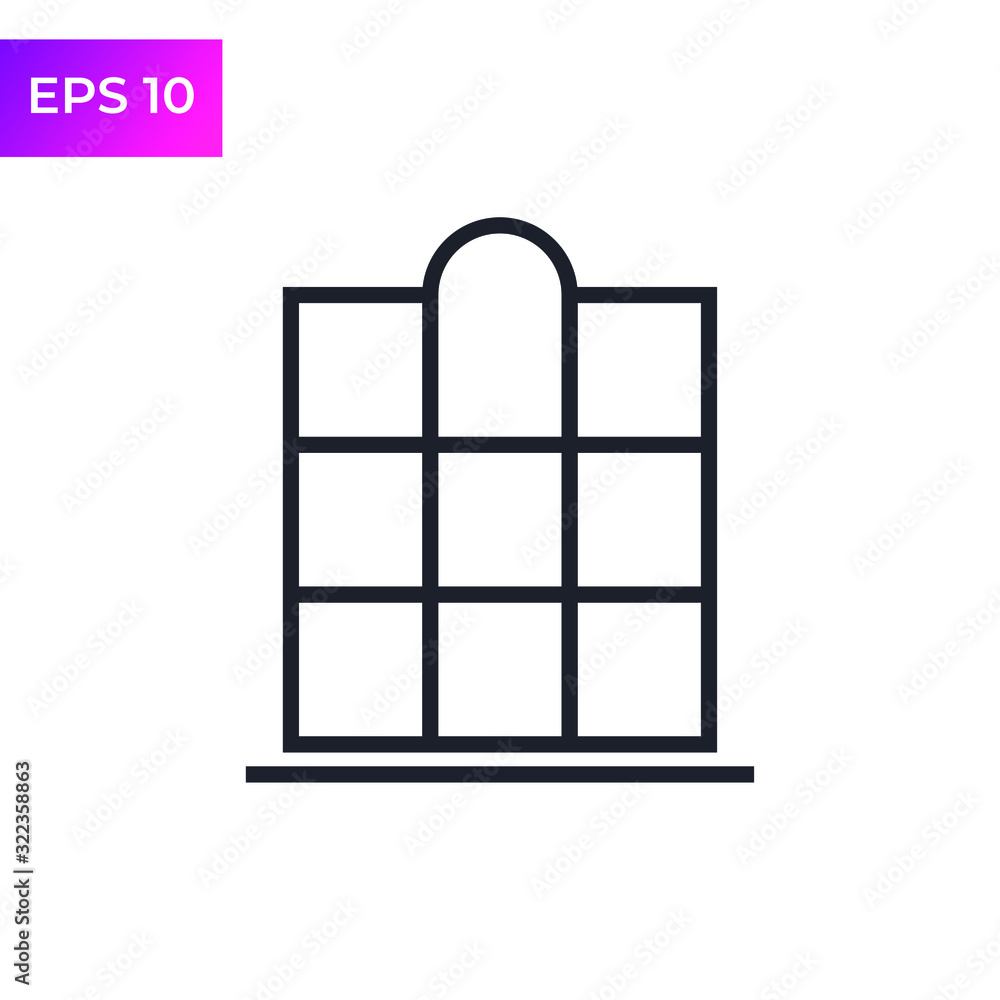 Window icon template color editable. Window symbol logo vector sign isolated on white background illustration for graphic and web design. Window icon template color editable. Window symbol logo vector sign isolated on white background illustration for graphic and web design.