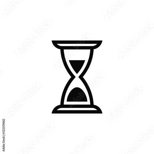 Hourglass icon design isolated on white background. Vector illustration