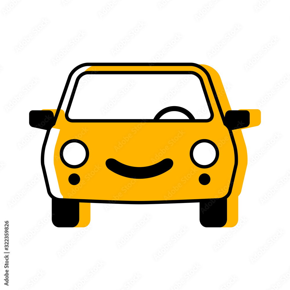 Obraz premium Car vector icon on white background