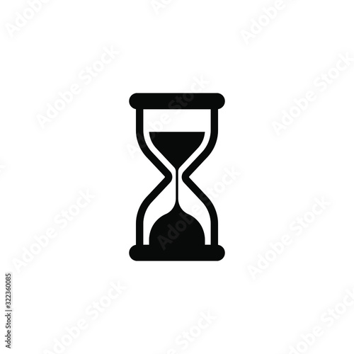 Hourglass icon design isolated on white background. Vector illustration photo