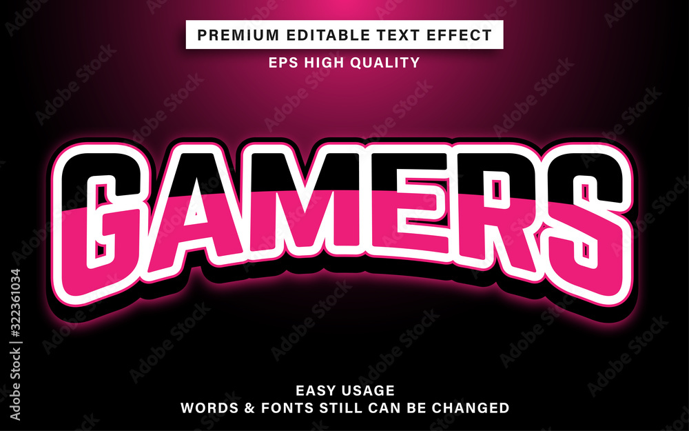 Gamers text effect